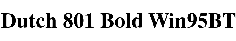 Dutch 801 Bold Win95BT font preview