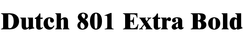 Dutch 801 Extra Bold font preview