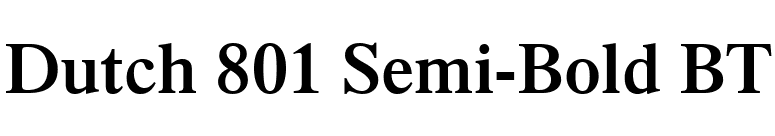 Dutch 801 Semi-Bold BT font preview