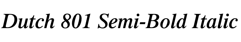 Dutch 801 Semi-Bold Italic font preview