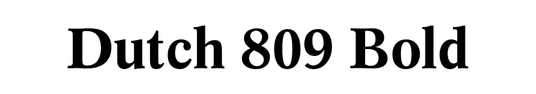 Dutch 809 Bold font preview