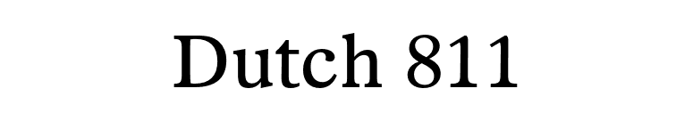 Dutch 811 font preview