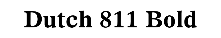 Dutch 811 Bold font preview