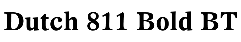 Dutch 811 Bold BT font preview