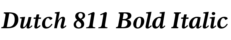 Dutch 811 Bold Italic font preview