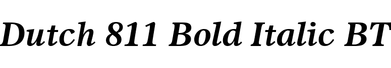 Dutch 811 Bold Italic BT font preview