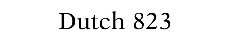 Dutch 823 font preview