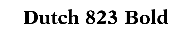 Dutch 823 Bold font preview