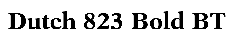 Dutch 823 Bold BT font preview