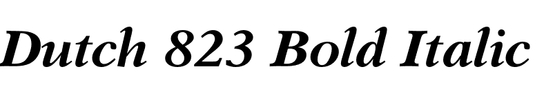 Dutch 823 Bold Italic font preview