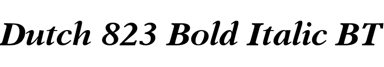 Dutch 823 Bold Italic BT font preview