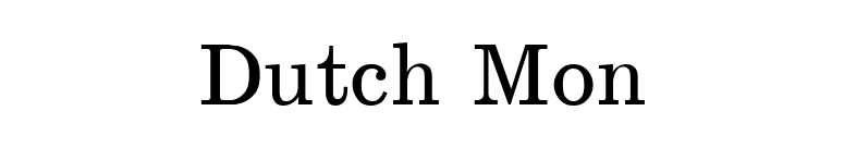 Dutch Mon font preview