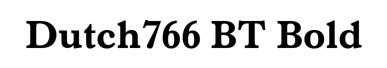 Dutch766 BT Bold font preview