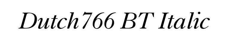 Dutch766 BT Italic font preview