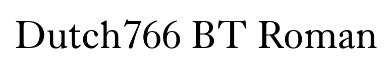Dutch766 BT Roman font preview