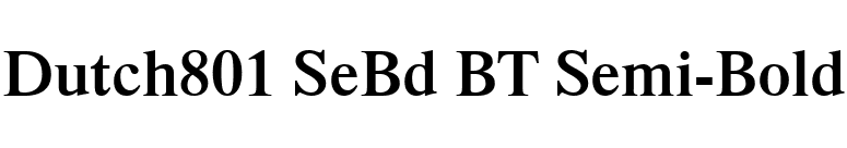 Dutch801 SeBd BT Semi-Bold font preview