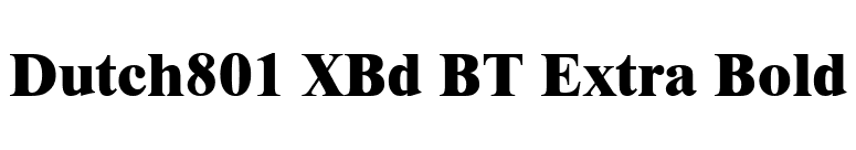 Dutch801 XBd BT Extra Bold font preview
