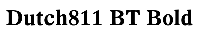 Dutch811 BT Bold font preview