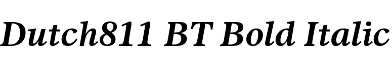 Dutch811 BT Bold Italic font preview
