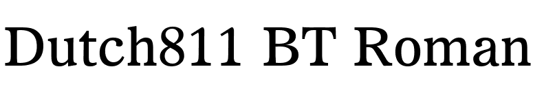 Dutch811 BT Roman font preview
