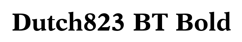 Dutch823 BT Bold font preview
