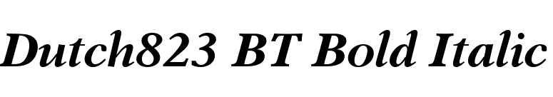 Dutch823 BT Bold Italic font preview