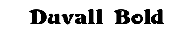 Duvall Bold font preview