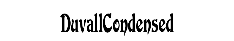 DuvallCondensed font preview