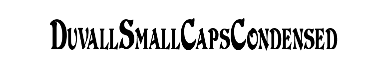 DuvallSmallCapsCondensed font preview