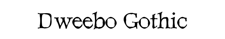 Dweebo Gothic font preview