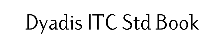 Dyadis ITC Std Book font preview