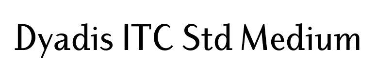 Dyadis ITC Std Medium font preview
