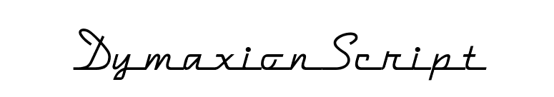 DymaxionScript font preview