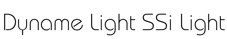 Dyname Light SSi Light font preview