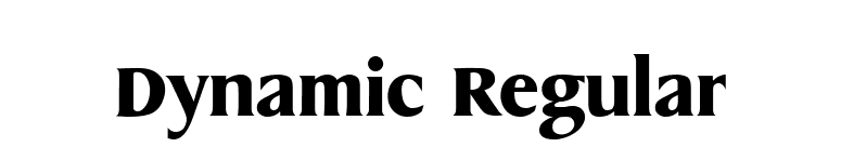 Dynamic Regular font preview