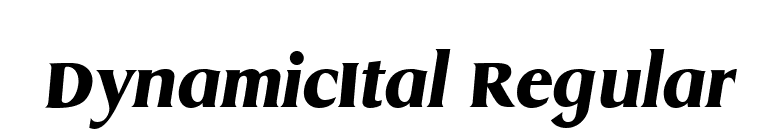 DynamicItal Regular font preview