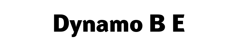 Dynamo B E font preview