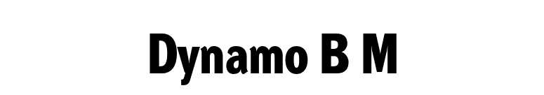 Dynamo B M font preview