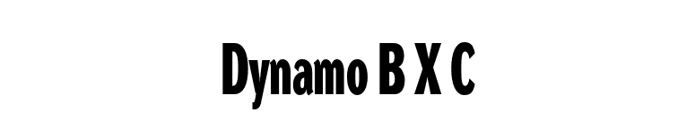 Dynamo B X C font preview