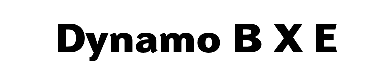 Dynamo B X E font preview