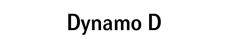 Dynamo D font preview