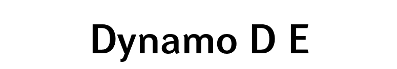 Dynamo D E font preview