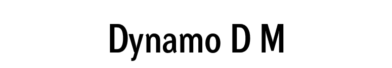 Dynamo D M font preview