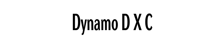 Dynamo D X C font preview