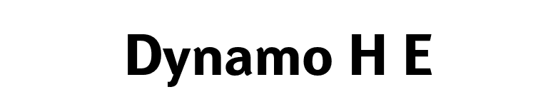 Dynamo H E font preview