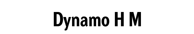 Dynamo H M font preview