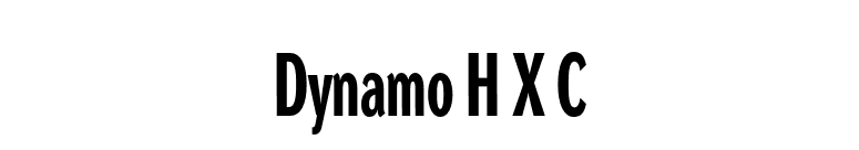 Dynamo H X C font preview