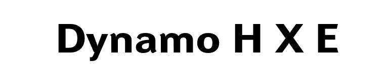 Dynamo H X E font preview