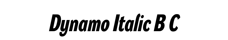 Dynamo Italic B C font preview