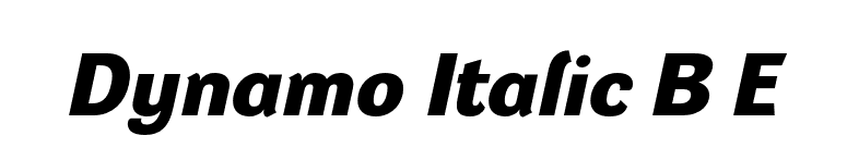 Dynamo Italic B E font preview